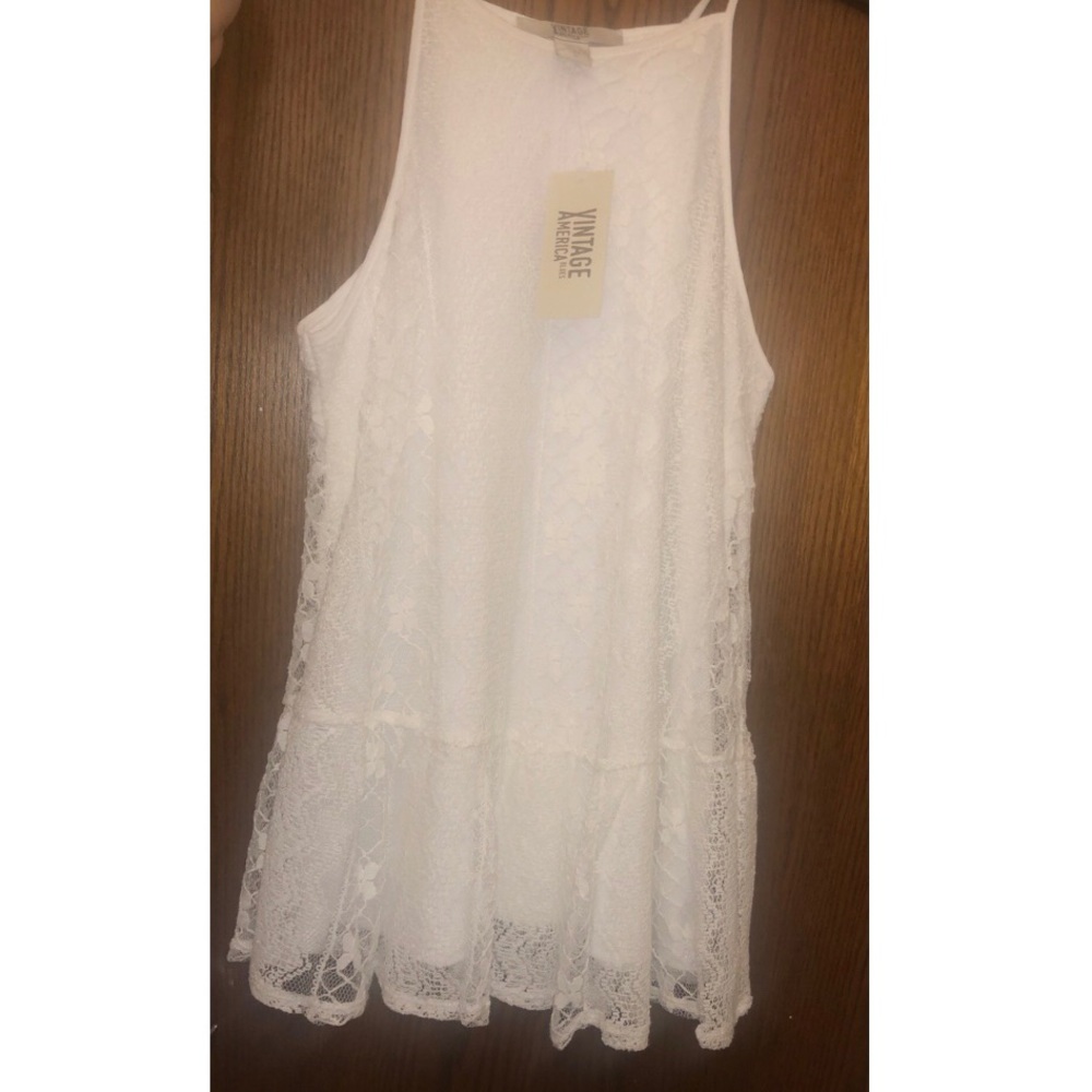 White lace shirt
